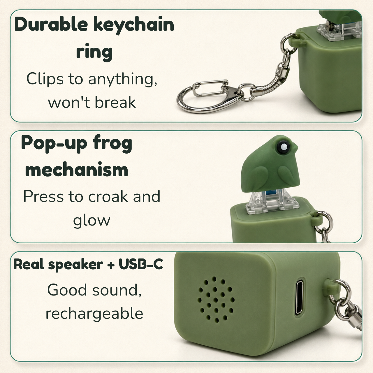 Fidglee The Croaking Frog Keychain